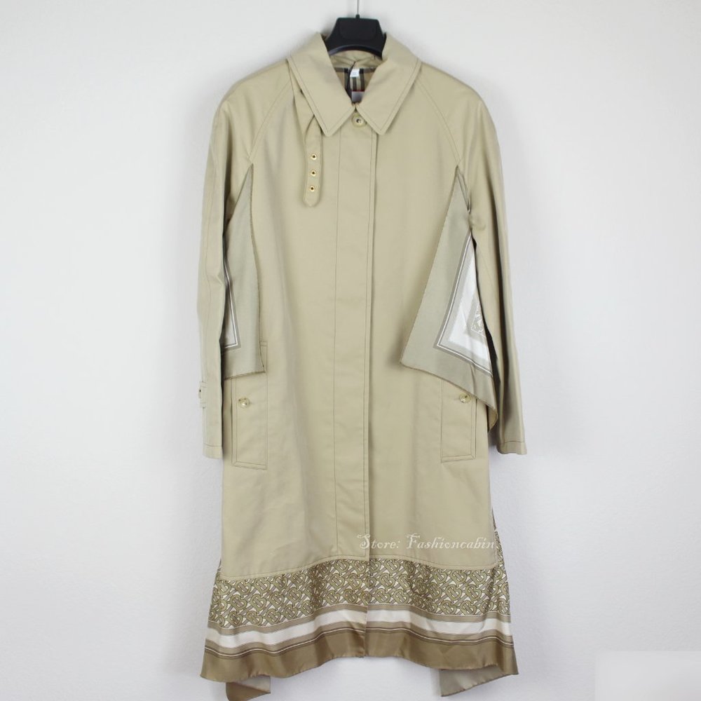 Burberry RUNWAY Scarf Trench Coat US 6 (UK 8/EU 40) Buckle Strap Long Sleeves - Picture 3 of 16